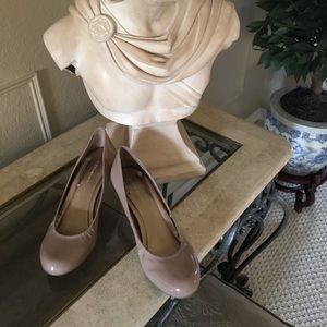 BCBG  patent leather wedges. Size 10